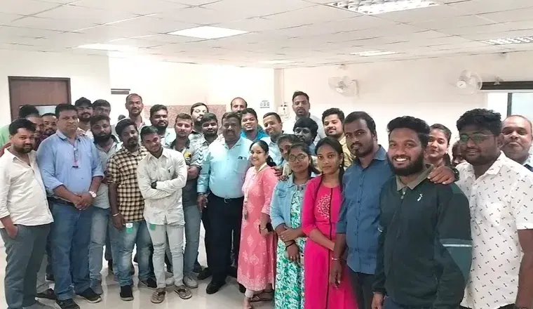 The Everest Fleet team in Hyderabad, together in the office